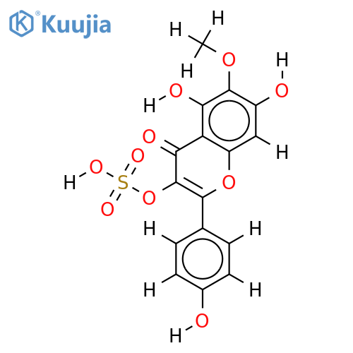 3-O-Sulfate-3,4',5,7-Tetrahydroxy-6-methoxyflavone structure