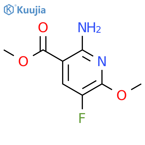 3-Pyridinecarboxylicacid, 2-amino-5-fluoro-6-methoxy-, methyl ester structure