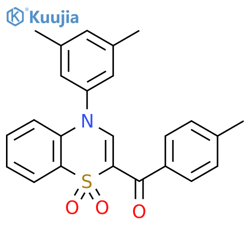 4-(3,5-dimethylphenyl)-2-(4-methylbenzoyl)-4H-1lambda6,4-benzothiazine-1,1-dione structure