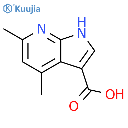 4,6-dimethyl-1H-pyrrolo2,3-bpyridine-3-carboxylic acid structure