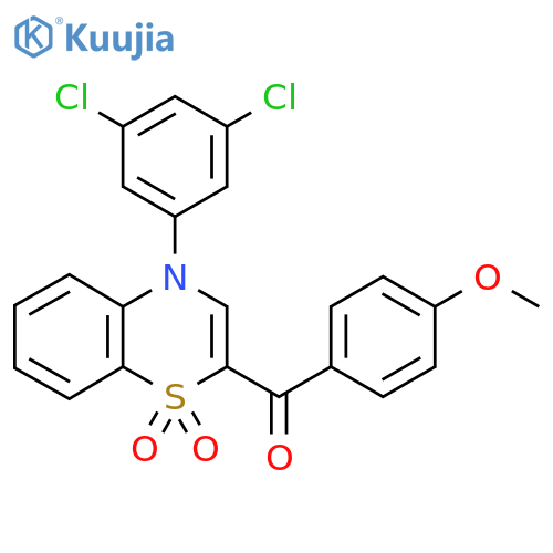 4-(3,5-dichlorophenyl)-2-(4-methoxybenzoyl)-4H-1lambda6,4-benzothiazine-1,1-dione structure