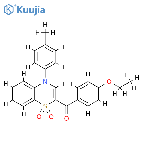 2-(4-ethoxybenzoyl)-4-(4-methylphenyl)-4H-1lambda6,4-benzothiazine-1,1-dione structure
