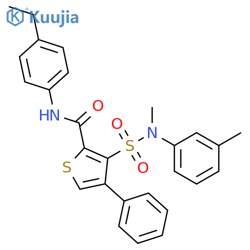 N-(4-ethylphenyl)-3-[methyl(3-methylphenyl)sulfamoyl]-4-phenylthiophene-2-carboxamide structure