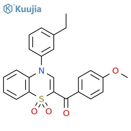 4-(3-ethylphenyl)-2-(4-methoxybenzoyl)-4H-1lambda6,4-benzothiazine-1,1-dione structure