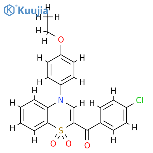 2-(4-chlorobenzoyl)-4-(4-ethoxyphenyl)-4H-1lambda6,4-benzothiazine-1,1-dione structure