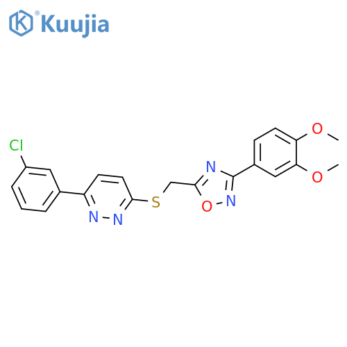 3-(3-chlorophenyl)-6-({[3-(3,4-dimethoxyphenyl)-1,2,4-oxadiazol-5-yl]methyl}sulfanyl)pyridazine structure