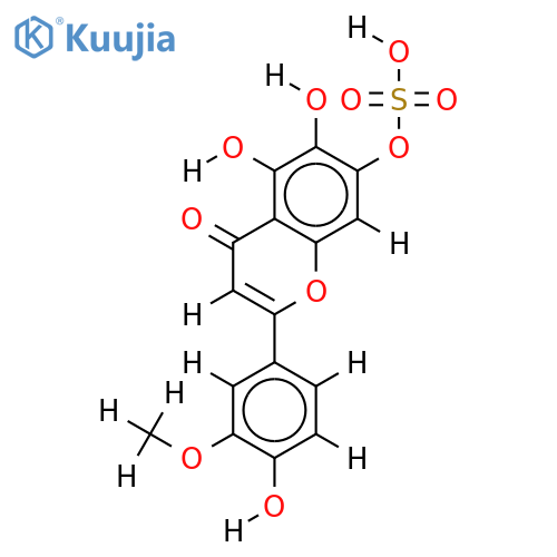 7-O-Sulfate-4',5,6,7-Tetrahydroxy-3'-methoxyflavone structure