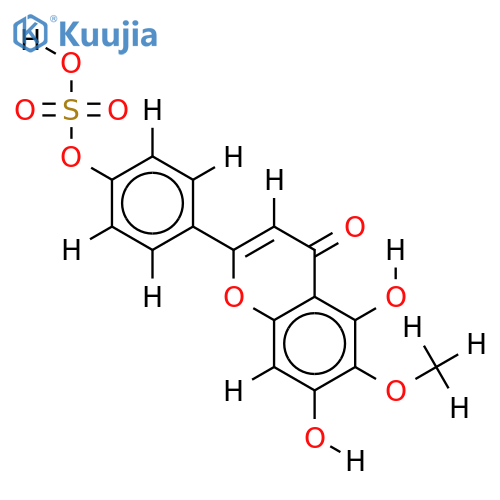 4'-O-Sulfate-4',5,7-Trihydroxy-6-methoxyflavone structure