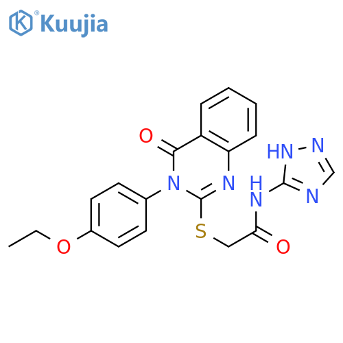 2-{[3-(4-ethoxyphenyl)-4-oxo-3,4-dihydroquinazolin-2-yl]sulfanyl}-N-(4H-1,2,4-triazol-3-yl)acetamide structure