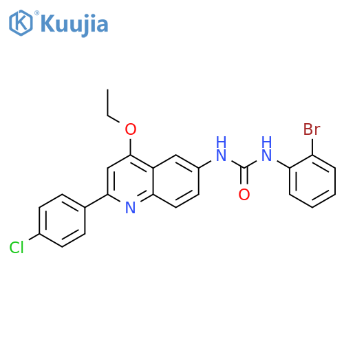1-(2-bromophenyl)-3-[2-(4-chlorophenyl)-4-ethoxyquinolin-6-yl]urea structure