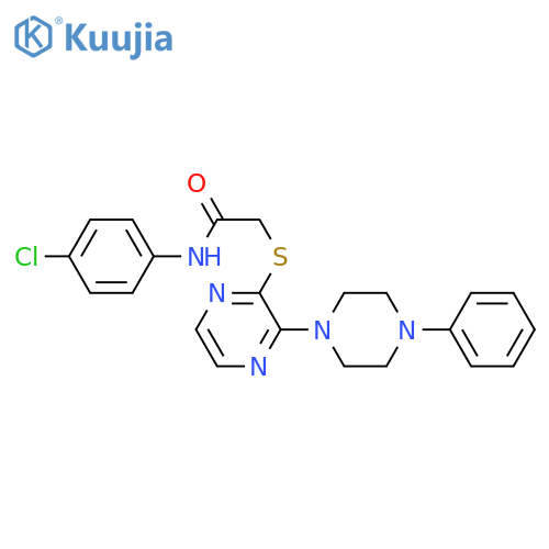 N-(4-chlorophenyl)-2-{[3-(4-phenylpiperazin-1-yl)pyrazin-2-yl]sulfanyl}acetamide structure