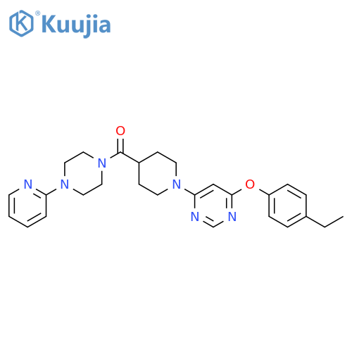 4-(4-ethylphenoxy)-6-{4-4-(pyridin-2-yl)piperazine-1-carbonylpiperidin-1-yl}pyrimidine structure