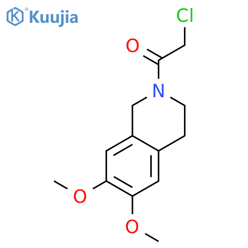 2-chloro-1-(6,7-dimethoxy-1,2,3,4-tetrahydroisoquinolin-2-yl)ethan-1-one structure