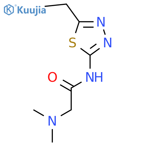 N-(5-ethyl-1,3,4-thiadiazol-2-yl)-N~2~,N~2~-dimethylglycinamide structure