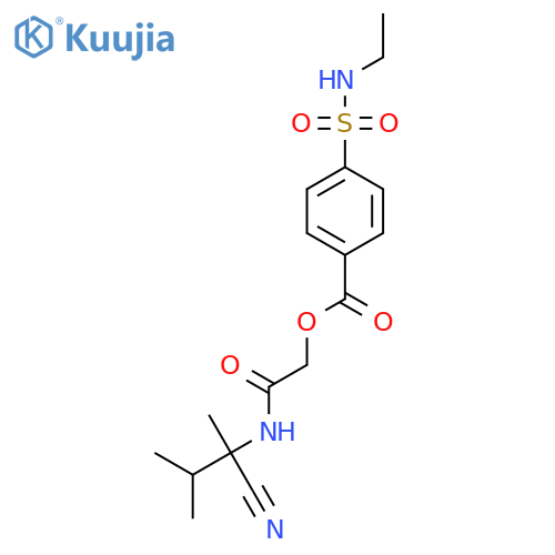 [(1-Cyano-1,2-dimethylpropyl)carbamoyl]methyl 4-(ethylsulfamoyl)benzoate structure