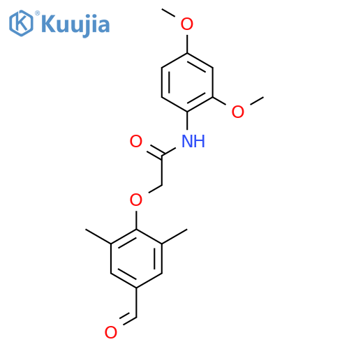 N-(2,4-dimethoxyphenyl)-2-(4-formyl-2,6-dimethylphenoxy)acetamide structure