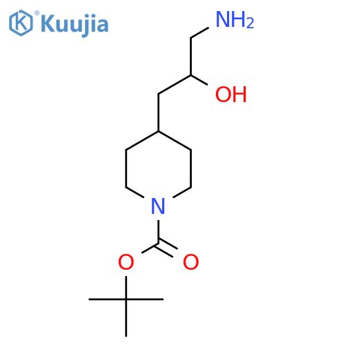 Tert-butyl 4-(3-amino-2-hydroxypropyl)piperidine-1-carboxylate structure