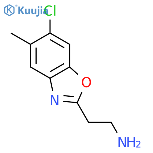 2-(6-Chloro-5-methyl-1,3-benzoxazol-2-yl)ethanamine hydrochloride structure