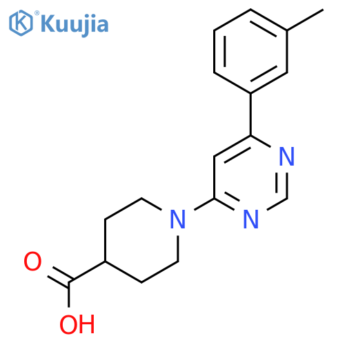 1-[6-(3-Methylphenyl)pyrimidin-4-yl]piperidine-4-carboxylic acid structure