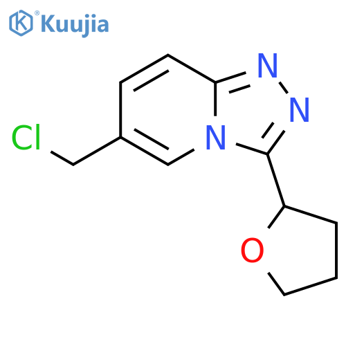6-(Chloromethyl)-3-tetrahydrofuran-2-yl[1,2,4]triazolo[4,3-a]pyridine hydrochloride structure