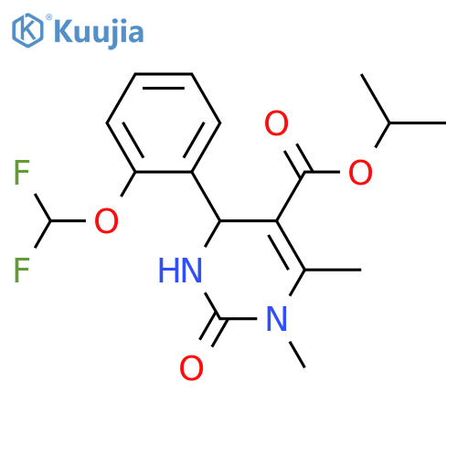 5-Pyrimidinecarboxylicacid, 4-[2-(difluoromethoxy)phenyl]-1,2,3,4-tetrahydro-1,6-dimethyl-2-oxo-,1-methylethyl ester structure