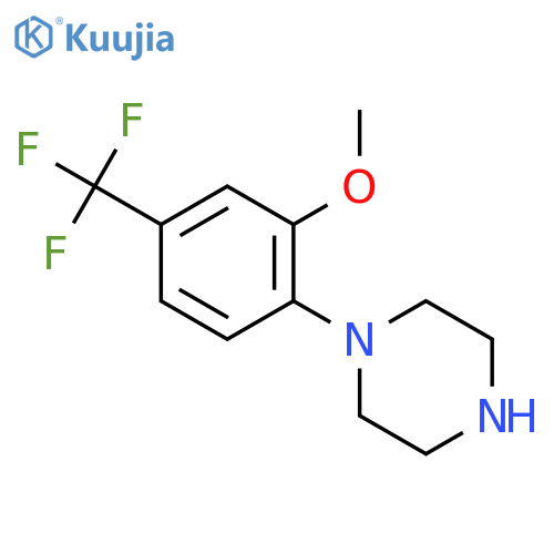 1-[2-methoxy-4-(trifluoromethyl)phenyl]piperazine structure