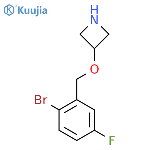 3-[(2-Bromo-5-fluorobenzyl)oxy]azetidine structure