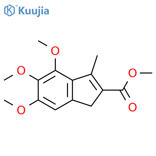 4,5,6-Trimethoxy-3-methyl-1H-indene-2-carboxylic acid methyl ester structure