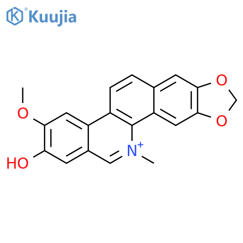[1,3]Benzodioxolo[5,6-c]phenanthridinium,2-hydroxy-3-methoxy-12-methyl- structure
