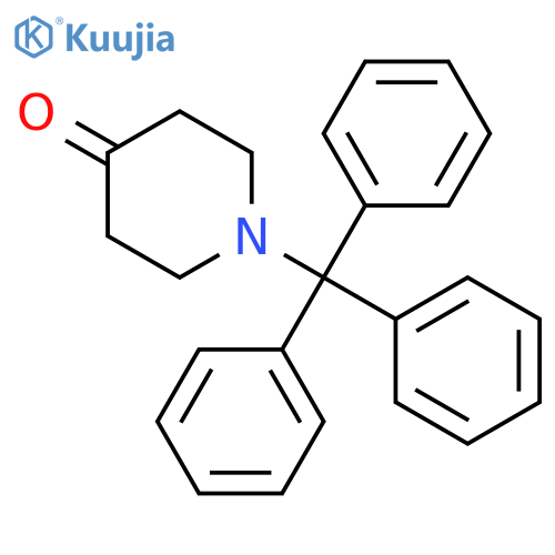1-(triphenylmethyl)piperidin-4-one structure