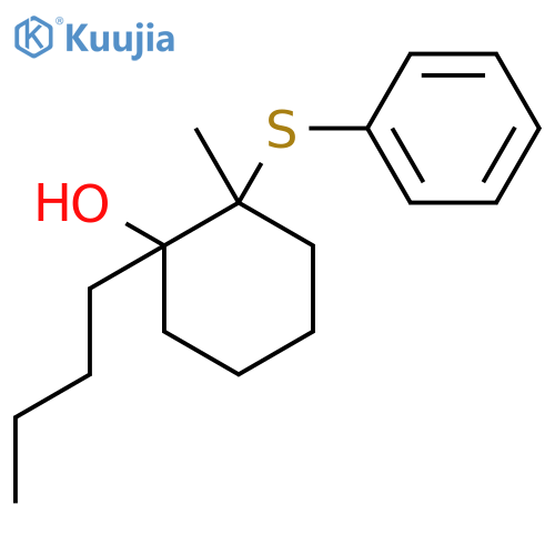 1-butyl-2-methyl-2-phenylsulfanylcyclohexan-1-ol structure