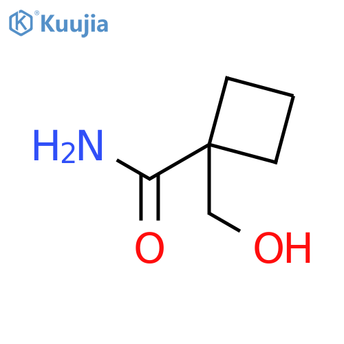1-(Hydroxymethyl)cyclobutanecarboxamide structure