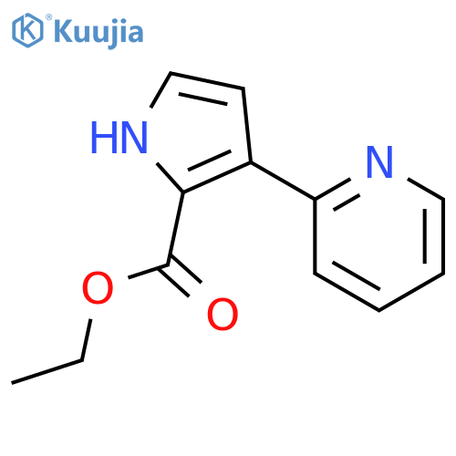 3-(2-pyridinyl)-1H-Pyrrole-2-carboxylic acid ethyl ester structure