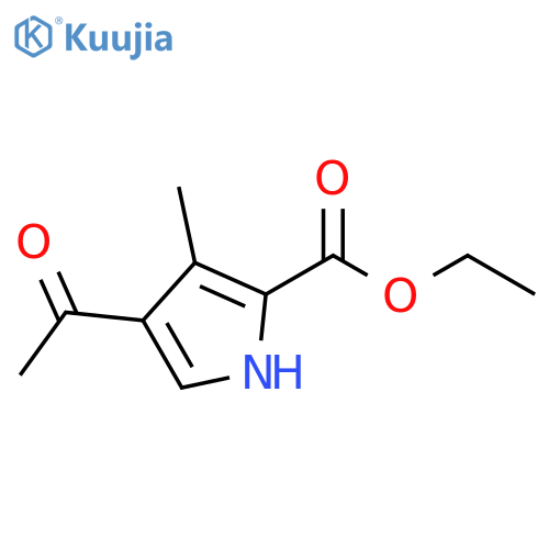 4-acetyl-3-methyl-1H-Pyrrole-2-carboxylic acid ethyl ester structure