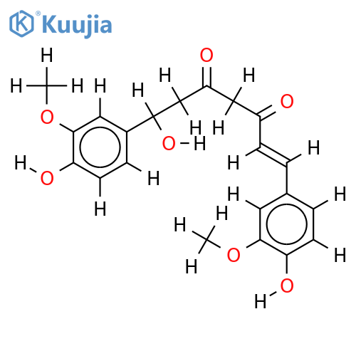 (1xi)-1-hydroxy-1,7-bis(4-hydroxy-3-methoxyphenyl)-6-heptene-3,5-dione structure