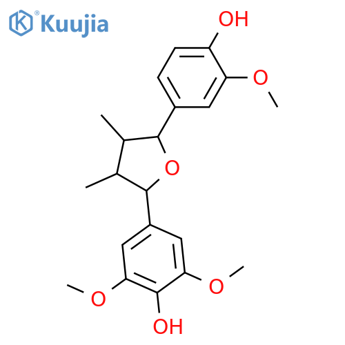 Phenol, 2,6-dimethoxy-4-[(2R,3S,4S,5S)-tetrahydro-5-(4-hydroxy-3-methoxyphenyl)-3,4-dimethyl-2-furanyl]-, rel-(+)- structure