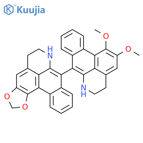 5H-Benzo[g]-1,3-benzodioxolo[6,5,4-de]quinoline,8-(5,6-dihydro-1,2-dimethoxy-4H-dibenzo[de,g]quinolin-7-yl)-6,7-dihydro- (9CI) structure