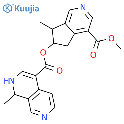 2,7-Naphthyridine-4-carboxylicacid, 1,2-dihydro-1-methyl-,6,7-dihydro-4-(methoxycarbonyl)-7-methyl-5H-cyclopenta[c]pyridin-6-yl ester(9CI) structure