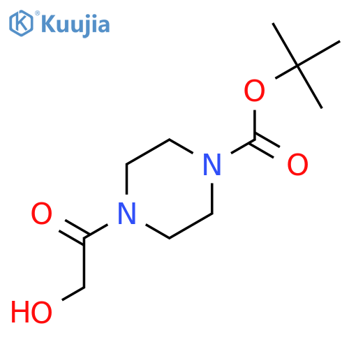 4-(2-hydroxyacetyl)-1-Piperazinecarboxylic acid 1,1-dimethylethyl ester structure