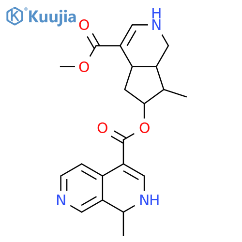 2,7-Naphthyridine-4-carboxylicacid, 1,2-dihydro-1-methyl-,2,4a,5,6,7,7a-hexahydro-4-(methoxycarbonyl)-7-methyl-1H-cyclopenta[c]pyridin-6-ylester (9CI) structure