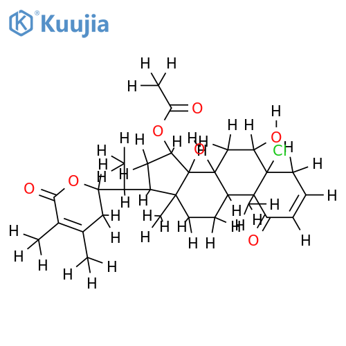 (20S,22R)-15alpha-acetoxy-5alpha-chloro-6beta,14beta-dihydroxy-1-oxowitha-2,24-dienolide structure