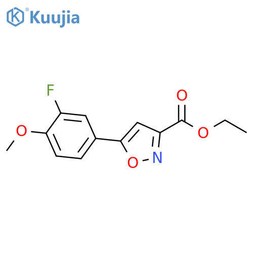 3-Isoxazolecarboxylic acid, 5-(3-fluoro-4-methoxyphenyl)-, ethyl ester structure