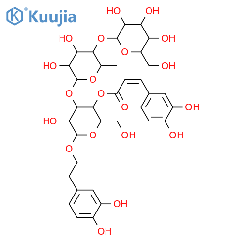 b-D-Glucopyranoside,2-(3,4-dihydroxyphenyl)ethyl O-b-D-glucopyranosyl-(1&reg;4)-O-6-deoxy-a-L-mannopyranosyl-(1&reg;3)-, 4-[(2E)-3-(3,4-dihydroxyphenyl)-2-propenoate] (9CI) structure