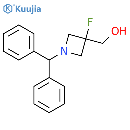 [1-(diphenylmethyl)-3-fluoroazetidin-3-yl]methanol structure