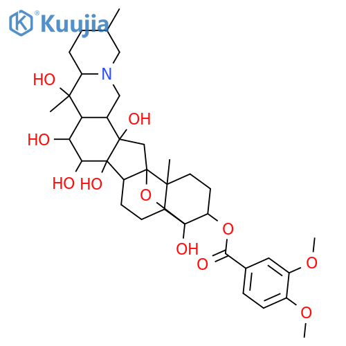 4,9-Epoxy-3,4,12,14,15,16,20-cevaneheptol; (3β,4α,12β,15α,16β)-form, 3-O-(3,4-Dimethoxybenzoyl) structure