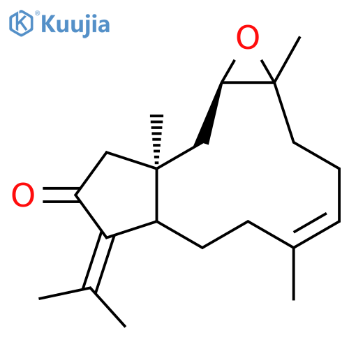 Cyclopenta[4,5]cycloundec[1,2-b]oxiren-9(1aH)-one,2,3,6,7,7a,8,10,10a,11,11a-decahydro-1a,5,10a-trimethyl-8-(1-methylethylidene)-,(1aR,4E,7aS,10aR,11aR)- (9CI) structure