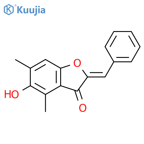 3(2H)-Benzofuranone, 5-hydroxy-4,6-dimethyl-2-(phenylmethylene)- structure
