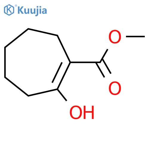 1-Cycloheptene-1-carboxylic acid, 2-hydroxy-, methyl ester structure