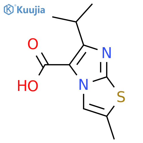 Imidazo[2,1-b]thiazole-5-carboxylic acid, 2-methyl-6-(1-methylethyl)-  structure