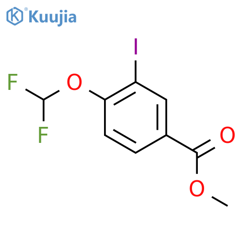 Methyl 4-(difluoromethoxy)-3-iodobenzoate structure